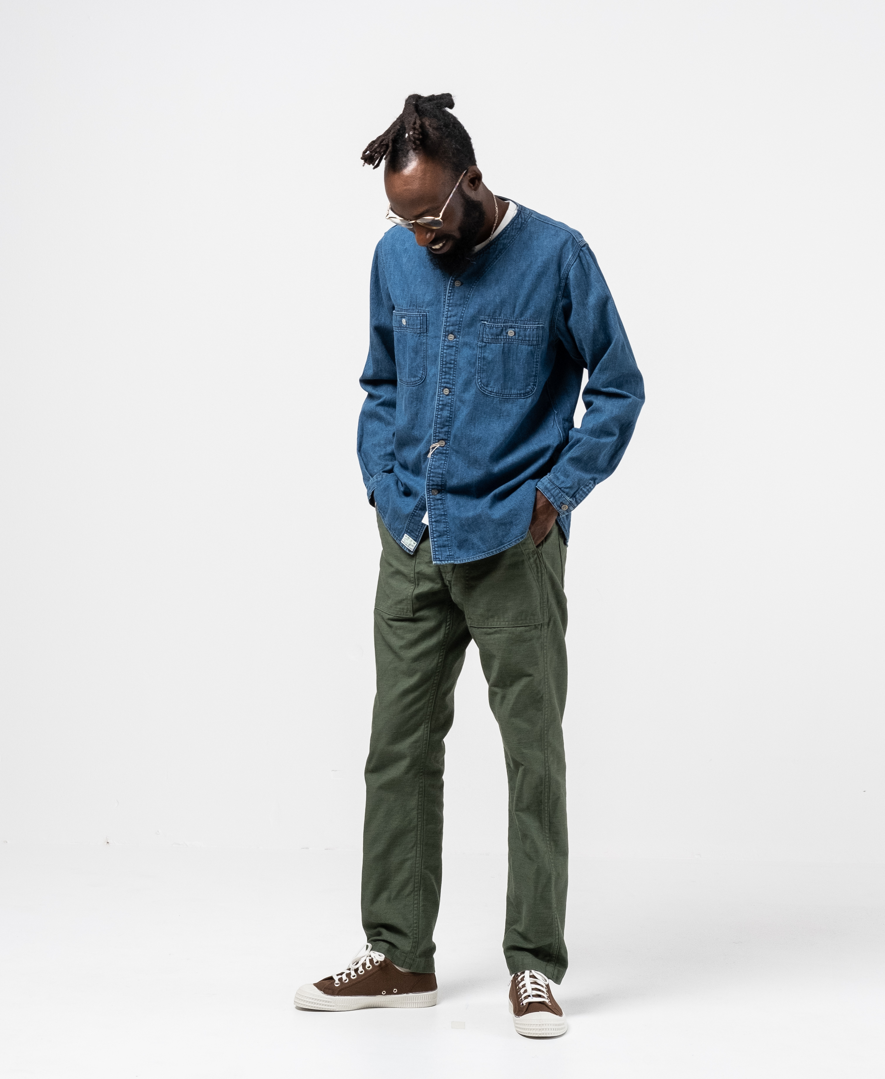orslow no collar shirt
