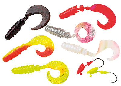 Jiggkit Grubs 6cm + skallar (8 delar)