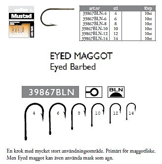 Eyed maggot singelhook