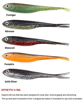 D.A.M Effzett V-tail 80mm 6-pack
