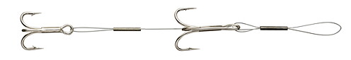 McMahon Dubbelstinger (2pack) Flourcarbon 0,35mm, 14cm, hook 2+4