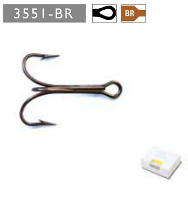 Mustad trekrok 3551 bronserad (10-pack)