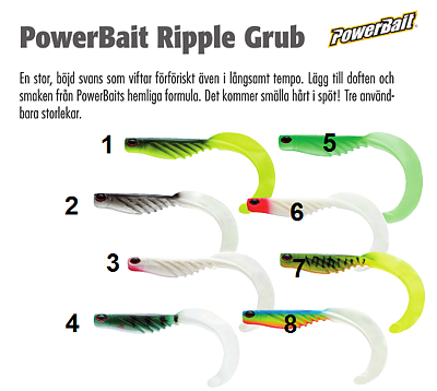 Powerbait Ripple Grub 8cm (3 pcs)