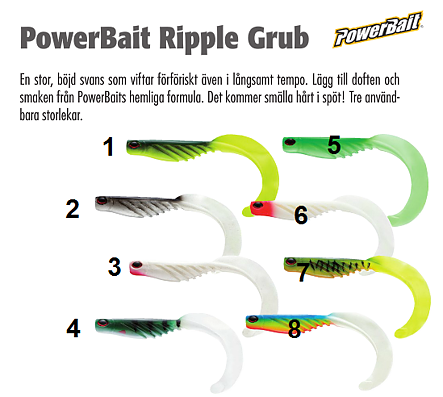 Powerbait Ripple Grub 12cm (3 pcs)