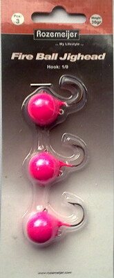 Fireball jiggskallar Pink 30g krok 1/0