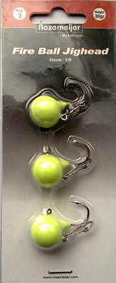 Fireball jiggheads Gul 30g krok 1/0