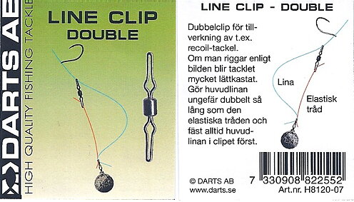 "Double line clip" 10 pcs
