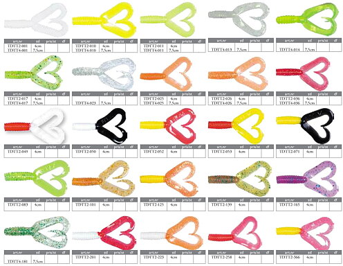 Twister D (twintail) 2" 4cm 10-pack