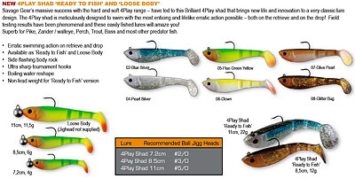 Soft 4play Shad 7,2cm 8g (3pcs) Ready to fish! 