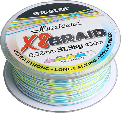 Wiggler Hurricane X8 multicolor 450m (byter färg var 10e meter)