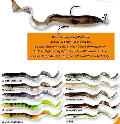 Real Eel LB 15cm 12g+4g 3+1pcs