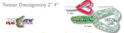 Twister D (twintail) 2", 4" (4cm, 7,5cm)