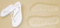 Just Married Flip Flops Vita Damstorlek - 2