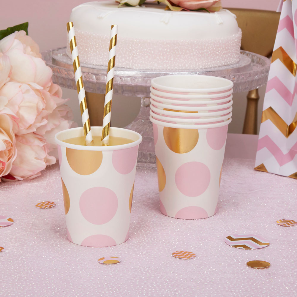 Pattern Works Rosa Pappersmugg 8 st 