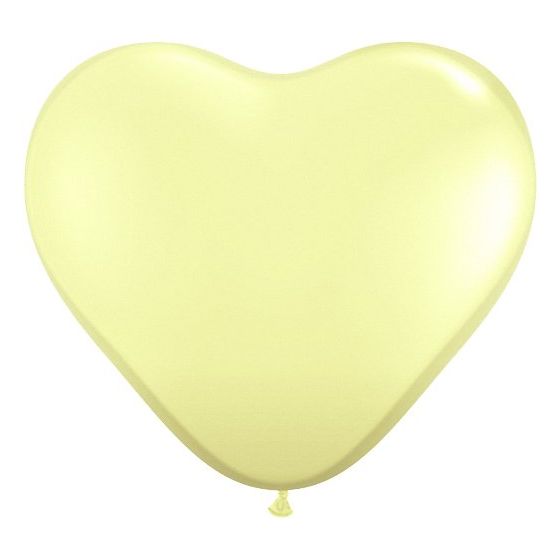 Hjärtformad Vit ballong 10 pack