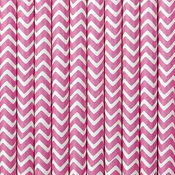 Sugrör Sparremönstrat Rosa 10 st