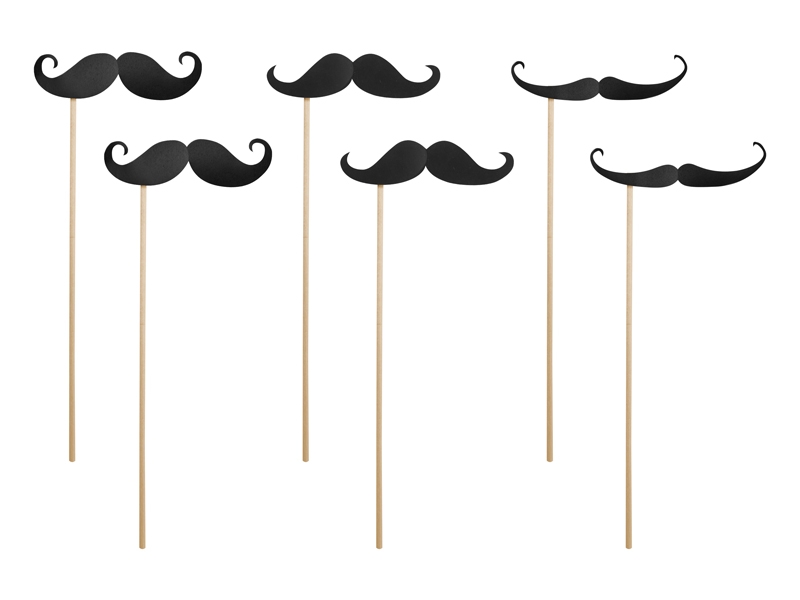 mustasch på pinne