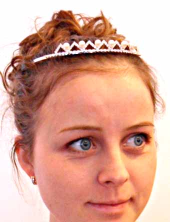 Diadem Sky Edge silver strass pärlor - 2