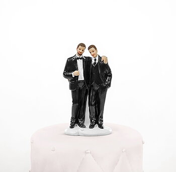 Cake topper Brudgummar