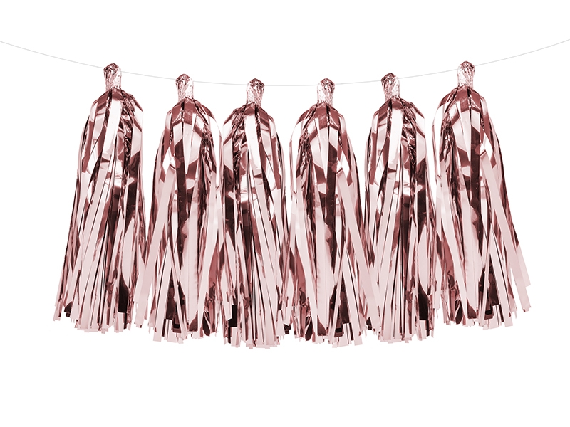 12 st tassels Pink Blush  / Rosé Guld - 2