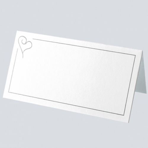 Placeringskort 50 st Silver - Contemporary Heart