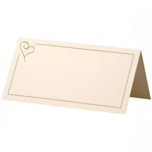 Placeringskort 50 st Guld - Contemporary Heart