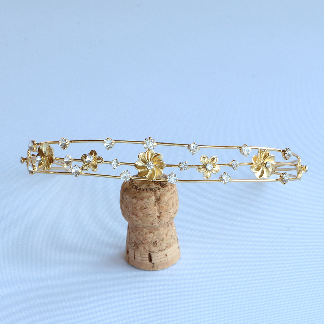Diadem blommor guld - 3