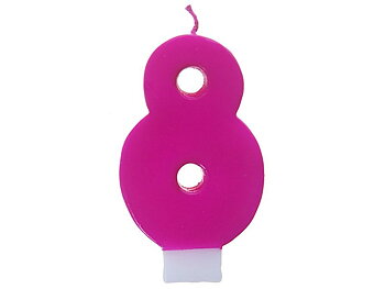 Tårtljus siffror 8 rosa