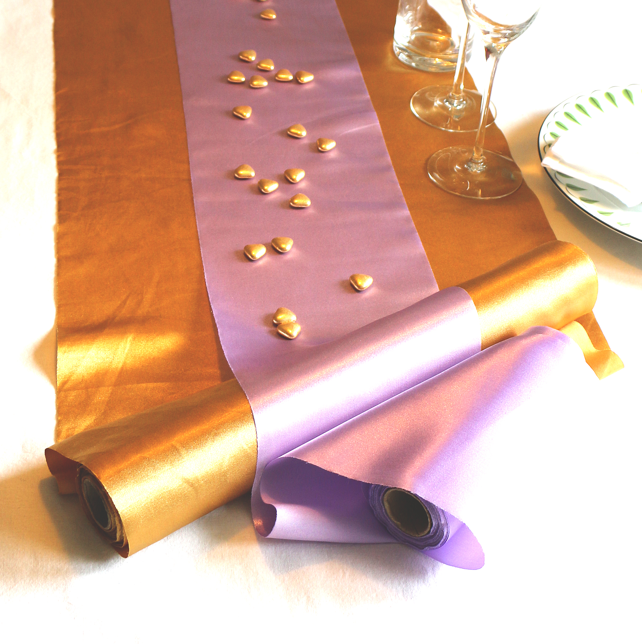 Satin på rulle 16 cm Lavendel - 2