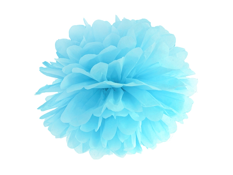 Stor pompom blå