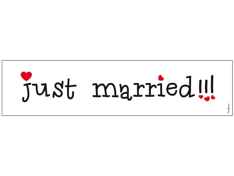 Bilskylt - Just Married