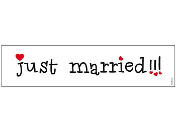 Bilskylt - Just Married