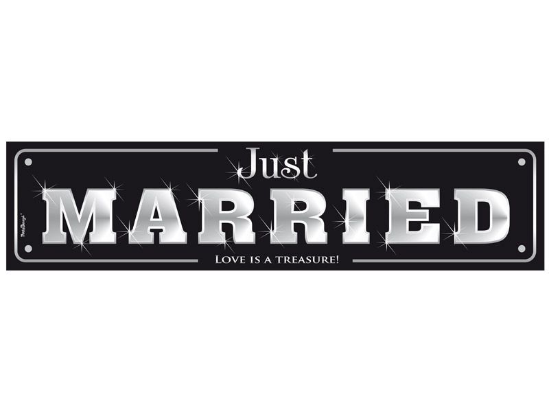 Bilskylt - Just Married