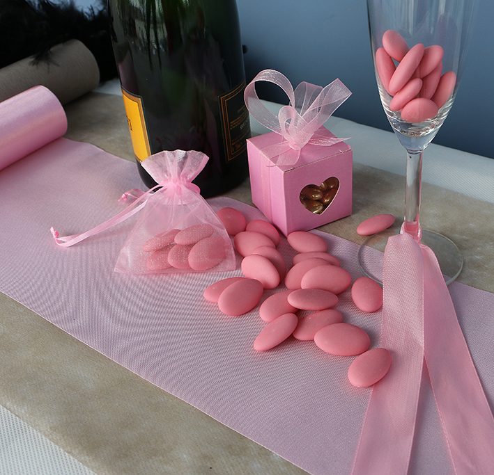 Chokladdragee Rosa- 1 kg