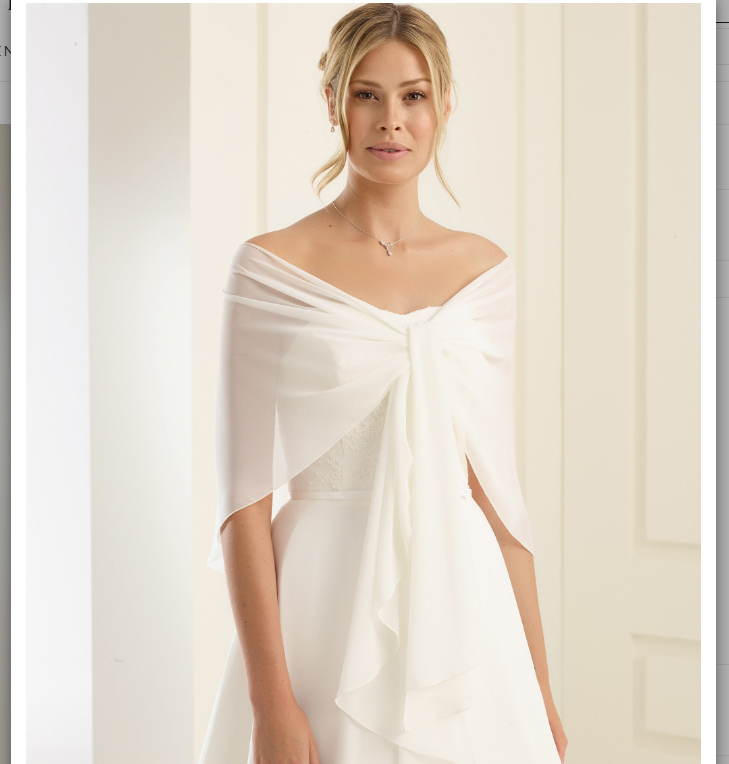 Cape sjal av chiffon Vit