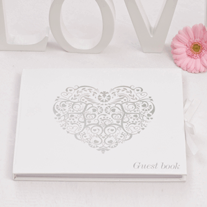 Gästbok Vintage Romance - Silver