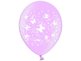 Ballong rosa "Fjäril" 10 st