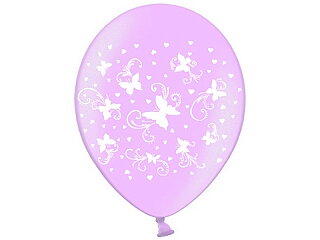 Ballong rosa "Fjäril" 10 st