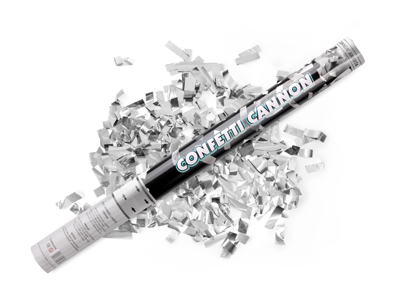 Konfettikanon Silver Metallic