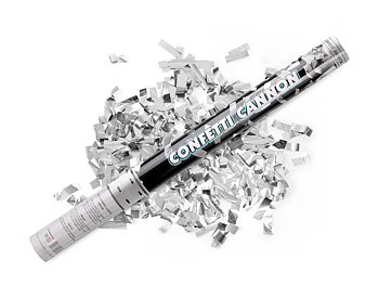 Konfettikanon Silver Metallic