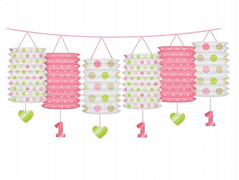 Girlang Lanternor 1 år Rosa mix