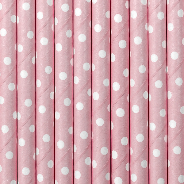 Sugrör rosa 10 st - 2