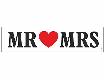 Bilskylt - Mr & Mrs
