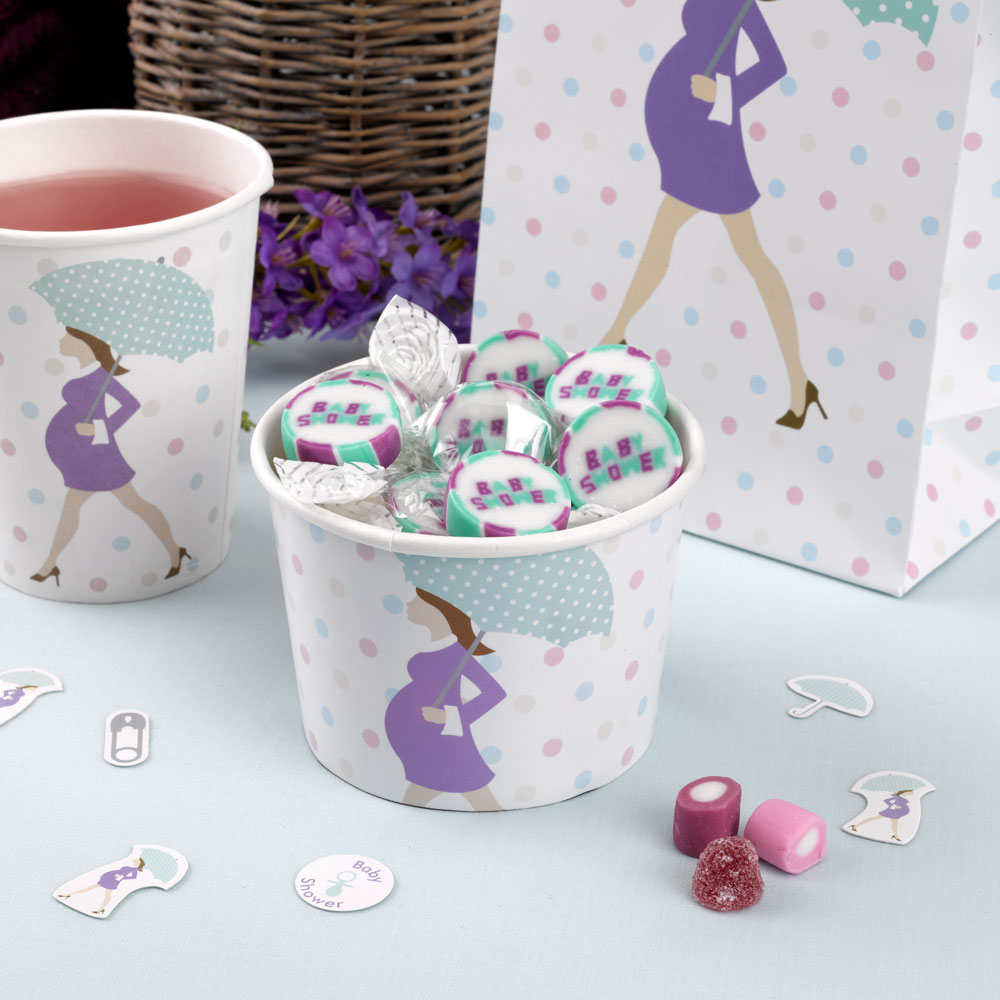 Showered with Love - 8 st bägare till babyshower 