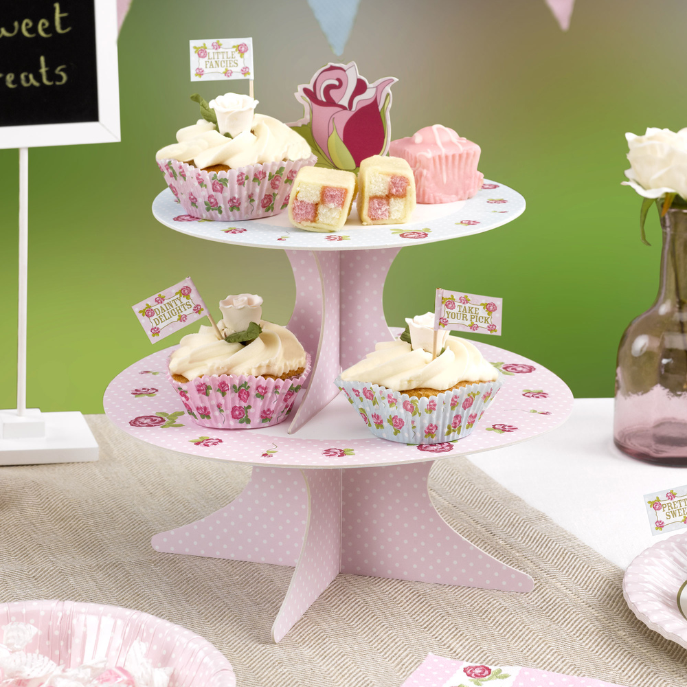 Vintage Rose Cupcake ställ