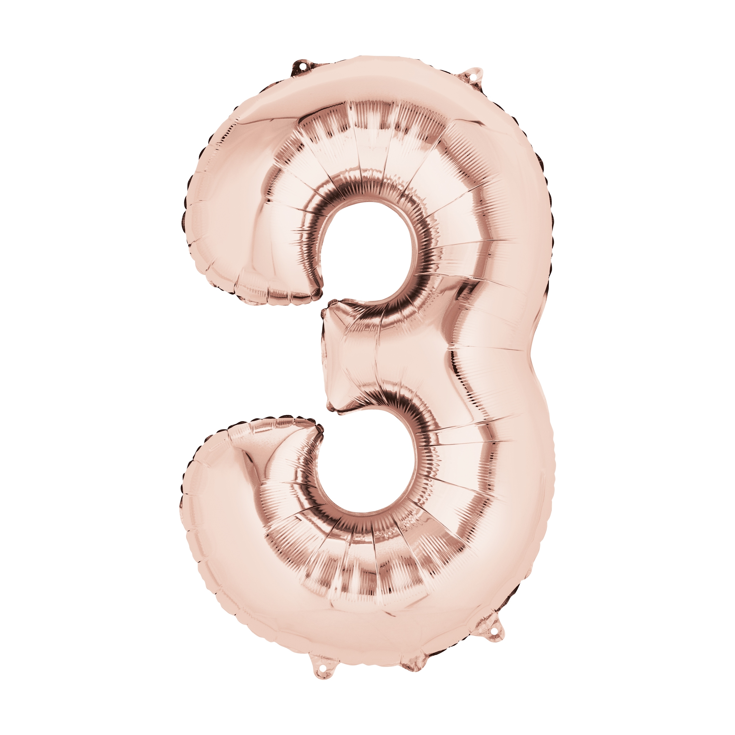 Stor Folieballong nr 3 Pink Blush Sifferballong