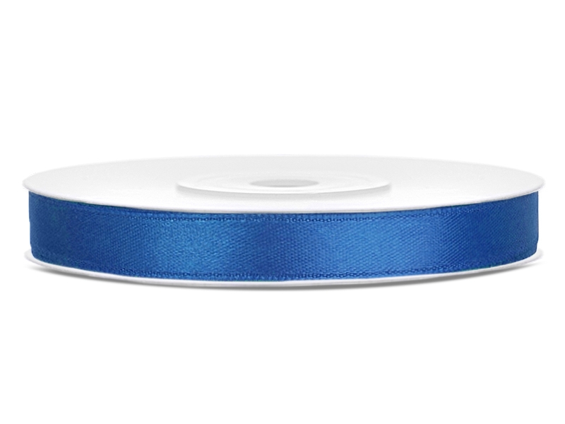 Satinband 6 mm Blå