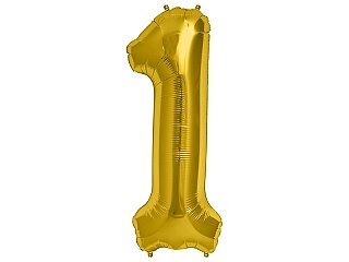 Stor Folieballong nr 1 Guld Sifferballong
