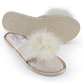 Tofflor Trixie- med svandun Small 36-37