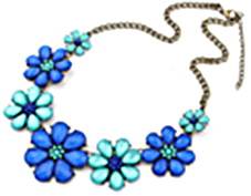 Halsband blå blommor - 2